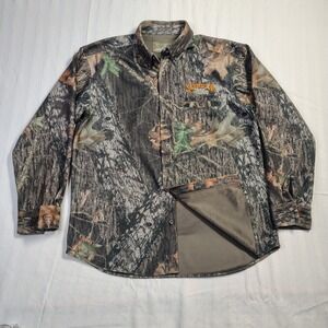 ScentLok Dakota Button Down Shirt Mens Large Camo Scent Eliminating Hunting